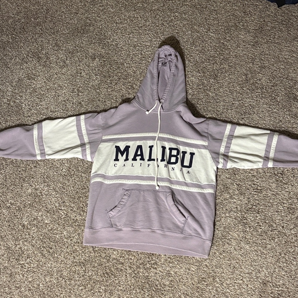 Hollister Lavender and White Hoodie